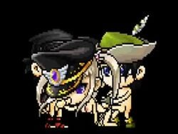 accurate_art_style animated bowman_(maplestory) breasts female male maplestory nipples orchid_(maplestory) penis pixel_animation pixel_art sex spitroast thief_(maplestory)