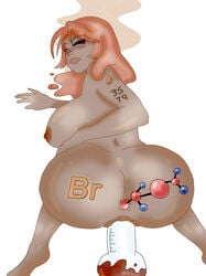 2014 4chan anal_beads anus ass blush bromine chemical_element chemistry closed_eyes dark_skin dildo double_penetration female from_behind fucked_silly gas halogen huge_ass inanimate liquid molecule nude penetration personification pussy science tattoo