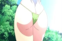 animated ass bikini breasts demonion demonion_~maou_no_chika_yousai~ female from_behind huge_breasts screencap solo