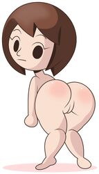 1girls ass big_ass brown_eyes brown_hair completely_nude completely_nude_female female female_only full_body looking_at_viewer looking_back mii mob_face naked naked_female nintendo nude nude_female pussy robbonp short_hair solo solo_female thick thick_thighs thighs vagina wide_hips