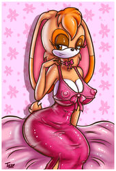 anthro erect_nipples female female_only fur innocenttazlet lingerie mammal rabbit see-through solo sonic_(series) uncensored vanilla_the_rabbit