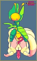 animal_genitalia animated balls bodily_fluids canine_penis chest_tuft cum digital_media_(artwork) duo egg egg_laying erection fan_character fur genital_fluids genitals gif green_body hi_res insects leavanny male male/male male_penetrating naked ninetales nintendo nude open_mouth penetration penis pixel_art pokémon_(species) pokemon pokemon_(species) red_eyes redeye_samurai_(artist) sex simple_background smile tail tentacle tuft yellow_body