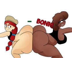 ass ass_focus ass_to_ass big_butt brawl_stars bubble_butt huge_ass huge_butt huge_cock jessie_(brawl_stars) meg_(brawl_stars)