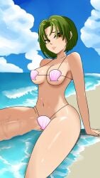 1girls arms_behind_back ass beach big_ass big_butt breasts brown_eyes colombian female female_focus freckles green_hair hand_on_floor hispanic hispanic_virtual_youtuber indie_virtual_youtuber larepl1ka latam_virtual_youtuber light-skinned_female light_skin looking_down medium_breasts micro_bikini ocean ryumi ryumivt sea shell shell_bikini short_hair sitting sitting_on_floor smile sweat thick_thighs thighs twitch twitch.tv two_piece_swimsuit virtual_youtuber vtuber yellow_eyes youtube youtube_hispanic