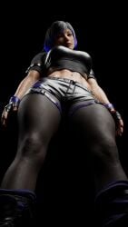 1girls 3d big_ass big_breasts female female_only femdom fully_clothed looking_at_viewer low-angle_view pantyhose reina_mishima solo sweat tekken tekken_8 thick_thighs tncstudio