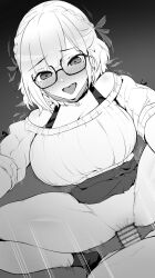 1boy assertive_female bar_censor between_breasts black_choker blush braid breasts censored choker cleavage clothed_sex cowgirl_position female french_braid grey_hair greyscale hair_between_eyes happy_sex hololive hololive_fantasy hololive_japan large_breasts looking_at_viewer monochrome mp150_plus off-shoulder_sweater off_shoulder official_alternate_costume official_alternate_hairstyle paid_reward_available penis pov ribbed_sweater sex shirogane_noel shirogane_noel_(casual) shirt skirt snowflake_choker snowflake_pendant solo_focus spread_legs straddling straight strap_between_breasts sweater sweater_tucked_in vaginal_penetration virtual_youtuber wavy_hair white_sweater