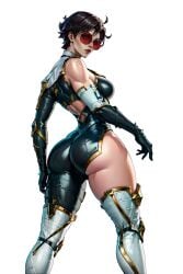 1girls ai_generated athletic athletic_female big_ass big_breasts breasts brown_hair circular_glasses female female_focus female_only fit_female large_breasts league_of_legends looking_at_viewer looking_back muscular_back pov pov_eye_contact red-tinted_eyewear red_glasses riot_games sentinel_vayne short_hair solo solo_female solo_focus sunglasses tagme the_ruined_king_saga thick_thighs tinted_eyewear vayne