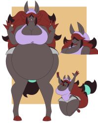 adv1sage anthro big_breasts breasts chubby dewwydarts dewwydartz female furry pokémon pokémon_(species) pokemon pokemon_(species) pregnant thick_thighs wide_hips zoroark