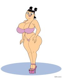 bazanmatias big_breasts bikini black_hair cute female female_focus female_only high_heels sadie_(tdi) skinny tagme total_drama_island