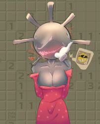 1girls blush minesweeper shy suit sweat