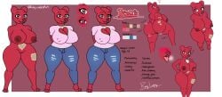 2024 ? ?! ahe_gao anthro bear bear_ears bear_girl bear_tail beatriz_(raylopez) big_ass big_breasts big_butt big_nipples big_thighs character_name character_profile character_sheet english_text furry furry_only hand_on_breast hand_on_hip heart heart-shaped_pupils hi_res highres huge_thighs juice leg_up looking_at_viewer looking_back looking_down looking_up original_character pink_eyes plushie raylopez red_body red_fur red_hair red_nipples smile smiling smiling_at_viewer teddy_bear thick_thighs touching_breast twerking ursid ursid_humanoid ursine vagina voluptuous voluptuous_female