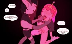 2girls adventure_time femdom marceline multiple_girls pink_body pink_hair pink_skin princess_bubblegum steemyart sucking_fingers yuri