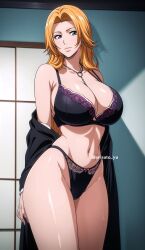 ai_generated anime_girl big_ass big_breasts bleach matsumoto_rangiku panties rangiku_matsumoto