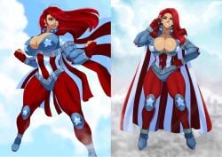 1girls american_dream_(comic) ass big_ass big_breasts breasts bust busty chest curvaceous curvy curvy_figure digital_media_(artwork) female female_focus hero heroine hips hourglass_figure huge_ass huge_breasts human large_ass large_breasts legs light-skinned_female light_skin mature mature_female red_hair slim_waist superhero superheroine the_american_dream thick thick_hips thick_legs thick_thighs thighs tovio_rogers voluptuous waist wide_hips