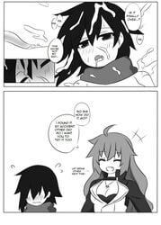 black_hair comic female monochrome rape ruby_rose rwby tentacle yang_xiao_long