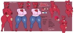 2024 ? ?! ahe_gao anthro bear bear_ears bear_girl bear_tail beatriz_(raylopez) big_ass big_breasts big_butt big_nipples big_thighs character_name character_profile character_sheet furry furry_only hand_on_breast hand_on_hip heart heart-shaped_pupils hi_res highres huge_thighs juice leg_up looking_at_viewer looking_back looking_down looking_up original_character pink_eyes plushie raylopez red_body red_fur red_hair red_nipples smile smiling smiling_at_viewer spanish spanish_text teddy_bear thick_thighs touching_breast twerking ursid ursid_humanoid ursine vagina voluptuous voluptuous_female