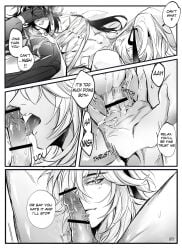 blade_(honkai:_star_rail) censor_bar english_text fingering_ass honkai:_star_rail honkai_(series) jing_yuan licking_penis moaning_in_pleasure yaoi