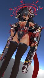 belly_piercing big_breasts black_hair collar dark_skin leash leotard pubic_tattoo selestia thighhighs vrchat zipper