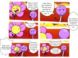 battle_for_dream_island bfdi canonical_scene comic comic_page female female/female flower_(bfdi) flowerpop lollipop_(bfdi) object_shows part_of_comic princessbb yuri