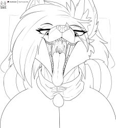 ass breasts drooling female female_pred furry mouth_focus sharp_teeth tacticalfur tongue_out vore