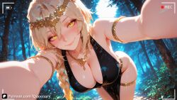 1girls ai_generated ass big_ass big_breasts blonde_female blonde_hair blush bracelet breasts closed_mouth elden_ring female female_on_cloth female_only fromsoftware golden_eyes huge_ass jewelry large_breasts laying light-skinned_female light_skin long_hair looking_at_viewer medium_breasts necklace patreon patreon_username pelvic_curtain posing pussy queen_marika_the_eternal queenary shiny_skin solo_female solo_focus standing thick_ass thick_thighs wide_hips