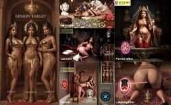 ai_generated demon female goddess hindu_mythology impregnation indian lakshmi parvati saraswati straight_sex