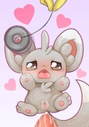 blush crying crying_with_eyes_open cub digital_media ears elonga feral feral_only furry heart heart-shaped_pupils hypno hypnosis imminent_rape looking_back minccino open_mouth paws pendulum penis pokemon pokemon_(species) precum pussy pussy_juice saliva tagme tail tears tongue