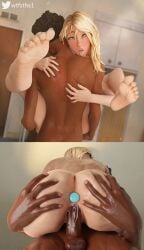 1boy 1girls 2koma 3d 3d_(artwork) 3d_model 3d_render ahe_gao ahegao anal anus anus_peek ass ass_focus ass_grab asshole asymmetrical_hair back balls barefoot big_ass big_feet big_penis blender blonde_hair blue_buttplug blue_eyes blue_toenails buttplug buttplug_in_ass canon_couple comic couple cum cum_drip cum_in_pussy cum_inside cumshot dark-skinned_male dark_skin feet feet_up female foot_fetish foot_focus gwen_stacy gwen_stacy_(spider-verse) interracial jewel_buttplug light-skinned_female long_toenails long_toes male/female marvel marvel_comics meaty_soles miles_morales nude_female open_mouth partly_clothed petite petite_body petite_female pussy scratch_marks soles spider-gwen spider-man:_across_the_spider-verse spider-man:_into_the_spider-verse spider-man_(series) straight superhero superhero_couple superheroine teenage_girl teenager toenail_polish toenails toes tooth_gap two_panel_image unseen_male_face vaginal_penetration wtfsths