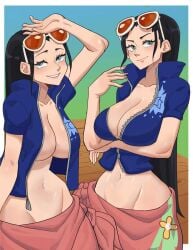 female female_only hyyun nico_robin one_piece post-timeskip sarong sunglasses