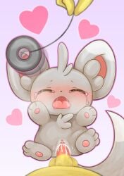 blush closed_eyes crying cub cum cum_in_pussy cum_inside digital_media ear elonga feral feral_only furry heart hypno hypnosis minccino open_mouth paws pendulum penis pokemon pokemon_(species) precum pussy pussy_juice rape saliva tagme tail tears tongue