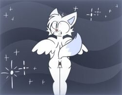 anthro arctic_fox constipation furry furry_only grunting happy_tree_friends scat shocked snowers_(fan_character) space sparkles white_fur wings