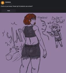 ass ass_focus ass_slap femboy gay implied_gay irritated orange_hair redgossip shorts twink yaoi