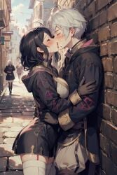 1boy 1boy1girl 1girls ai_generated big_breasts blush bodsur deep_kiss dr.cheese father_and_daughter female fire_emblem fire_emblem_awakening french_kiss french_kissing huge_breasts incest kissing male morgan_(fire_emblem) morgan_(fire_emblem)_(female) nintendo passionate_kiss pixai robin_(fire_emblem) robin_(fire_emblem)_(male) tongue_kiss