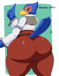 big_ass big_ass_(male) big_butt_betty bubble_butt falco_lombardi femboy furry huge_ass ll-ss llss838 male male_focus male_only male_solo star_fox tagme thick_thighs wide_hips