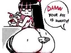 1girls 2024 2d 2d_(artwork) 2d_animation animated ass ass_bigger_than_head ass_jiggle ass_shake big big_ass big_butt black_hair butt_jiggle curvy curvy_female curvy_figure disembodied_hand eating eating_food english_text fat_ass fat_butt female flipnote_studio froggybutbad fully_naked fully_nude huge_ass huge_butt hyper_ass hyper_butt ice_cream jiggling_ass large_ass large_butt light-skinned_female light_skin loop looping_animation lowres massive_ass massive_butt naked naked_female nude nude_female panty_&_stocking_with_garterbelt sitting sitting_down sitting_on_chair sound sound_edit stocking_anarchy sweat sweaty_ass tagme text text_bubble thick_ass thick_butt thick_thighs thighhighs touching touching_ass unbothered vampiricpig video voluptuous voluptuous_female