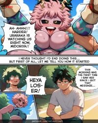 1boys 1girls absurd_res ai_assisted ai_generated anal anal_juice anal_sex anus ass big_ass big_balls big_breasts big_penis black_sclera blush boku_no_hero_academia breasts cheating cheating_boyfriend cheating_female cheating_girlfriend cheating_male cleavage clothing comic comic_page cuckold cuckolding cum cum_inside dark_skin erect_nipples erected_penis erection eyebrows eyelashes female female_focus from_behind from_behind_position green_eyes green_hair hi_res highres huge_ass huge_balls huge_breasts huge_cock human implied_anal implied_penetration implied_sex indoors interracial izuku_midoriya large_ass large_breasts light-skinned_female light-skinned_male light_skin long_hair looking_at_viewer looking_pleasured low-angle_view male manga mina_ashido monster monster_girl my_hero_academia navel nipples no_panties ntr orgasm outdoor_sex outdoors patreon_logo patreon_reward patreon_url patreon_username penetration pink_hair puffy_nipples purple_eyes pussy pussy_juice rear_view recording recording_on_phone sex short_hair shortstack simple_background spread_legs sweat text thick_thighs uncensored url vagina vaginal_juices vaginal_penetration valveillart very_long_hair voluptuous watermark wet white_body wide_hips yellow_eyes young