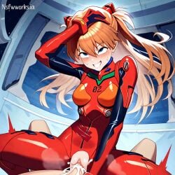 1boy 1girls ai_generated asuka_langley_sohryu cowgirl_position cum_in_pussy cum_inside female femdom hair large male neon_genesis_evangelion neopn_genesis_evangelion nsfwworks.ia orange pov sex smile