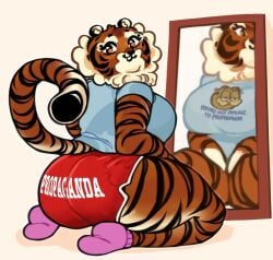 booty_shorts chubby chubby_female curvaceous curvy cute fur furry furry_female garfield_(series) garfield_the_cat highland_kall naomi_the_tiger paramount_pictures paws,_inc. tagme tail thick thick_thighs tiger_ears tiger_girl tiger_print voluptuous voluptuous_female