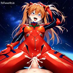 1boy 1girls ahe_gao ai_generated asuka_langley_sohryu cowgirl_position cum_in_pussy cum_inside female hair large male neon_genesis_evangelion neopn_genesis_evangelion nsfwworks.ia orange pov sex smile