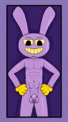 1boy jax jax_(the_amazing_digital_circus) male_only paporn_hub penis purple_body purple_skin small_penis