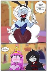 adventure_time bunnysuit color female ice_queen_(adventure_time) marceline nelljoestar princess_bubblegum tagme text