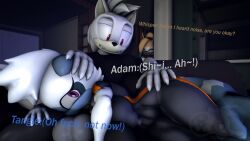 3d adam_(juicyducksfm) anthro big_penis black_clothing black_shirt black_topwear blush bottomwear brown_body brown_skin canid canine canis clothed clothing couch_sex deepthroat dialogue duo fan_character fellatio female forced forced_oral fur furniture genitals hand_on_head hand_on_leg hand_on_thigh hi_res idw_publishing juicyducksfm lemur living_room looking_at_another lying male male/female mammal muscular muscular_male night nipples_outline on_side oral oral_penetration pants penetration penile penis primate red_eyes sega sex shirt sofa sonic_(series) sonic_the_hedgehog_(comics) sonic_the_hedgehog_(idw) sonic_the_hedgehog_(series) source_filmmaker straight strepsirrhine tangle_the_lemur topwear tracksuit watching_tv whisper_the_wolf white_body white_fur wolf yellow_body yellow_fur