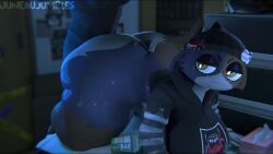 1boy 1boy1girl 1girls 3d 3d_animation big_ass big_breasts clothed doggy_style dumptruck_ass fat_ass felid feline fortnite fortnite:_battle_royale hoodie huge_ass juneaujumbles meow_skulls_(fortnite) plap sex tagme tail thick_thighs transgender_pride_colors unknown_male video video_games