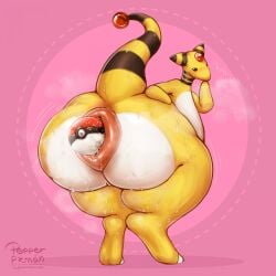 1girls 2024 absurd_res ampharos anal anal_sex anthro anus ass big_anus big_butt blush bodily_fluids breasts digital_drawing_(artwork) digital_media_(artwork) digitigrade female female_only hand_on_butt hi_res huge_anus huge_butt hyper hyper_anus hyper_butt looking_at_viewer musk musk_clouds naked nintendo nude penetration pepperpkmon88 pokémon_(species) poke_ball poke_ball_sex_toy pokeball pokemon pokemon_(species) puffy_anus raised_tail sex_toy simple_background solo sweat sweatdrop sweating_profusely tail thick_thighs watermark