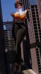 1girls 3d big_breasts giantess jimmy144 overwatch overwatch_2 short_hair tagme taller_girl tracer