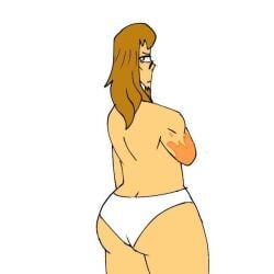 big_ass curvy hourglass_figure looking_at_viewer looking_back missing_arm qilby qilbynation tighty_whities underwear wakfu