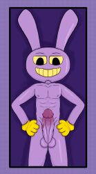 1boy dick jax jax_(the_amazing_digital_circus) male_only paporn_hub penis purple_body purple_dick purple_skin