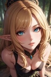 1girls ai_generated blonde_hair blue_eyes elf skotos_ai