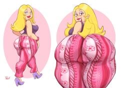 1girls american_dad ass ass_focus big_ass big_breasts blonde_hair breasts cameltoe female female_only forbidden_pants francine_smith huge_ass large_ass large_breasts long_hair milf profit pussy sfw