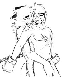 :p chains furry gay jerkingoff kaleinyan male monochrome phoneyyy self_insert yaoi zombie